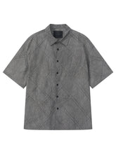Men's casual printed checkered shirt
